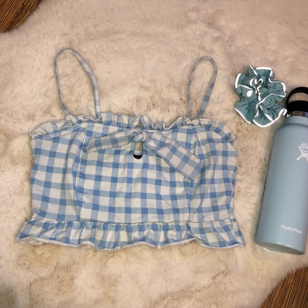 TOP SHOP | PLAID CROP TOP
